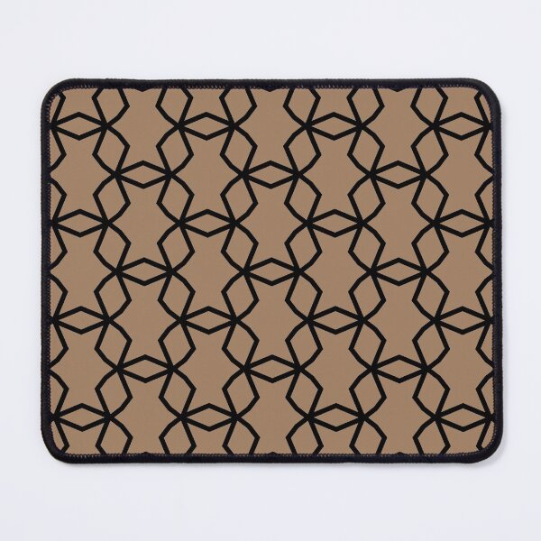 Item preview, Black and Brown Abstract Geometric Shape Mosaic Pattern Pairs Dulux 2022 Popular Colour Spiced Honey designed and sold by ColorOfTheYears.