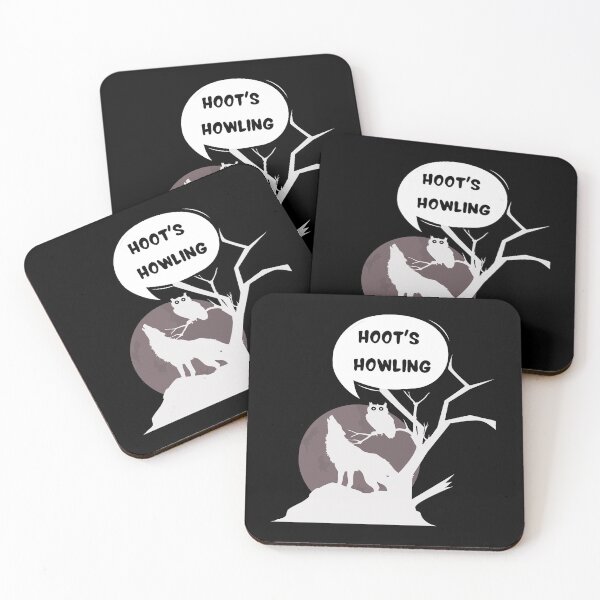 Item preview, Hoot's Howling - Funny Wolf And Owl Pun (Who's Howling) designed and sold by Onewivnacher.