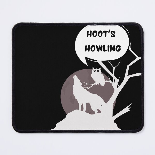 Item preview, Hoot's Howling - Funny Wolf And Owl Pun (Who's Howling) designed and sold by Onewivnacher.