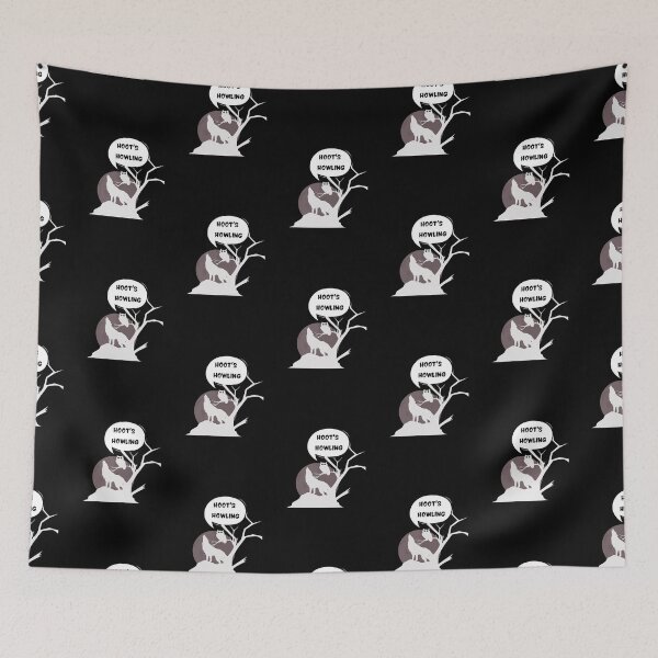 Item preview, Hoot's Howling - Funny Wolf And Owl Pun (Who's Howling) designed and sold by Onewivnacher.