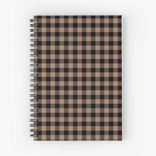 Item preview, Black and Brown Buffalo Plaid Checkerboard Pattern Pairs Dulux 2022 Popular Colour Spiced Honey designed and sold by ColorOfTheYears.
