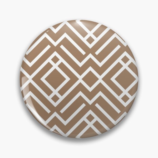 Item preview, Brown and White Chevron Stripe Diamond Shape Pattern Pairs Dulux 2022 Popular Colour Spiced Honey designed and sold by ColorOfTheYears.