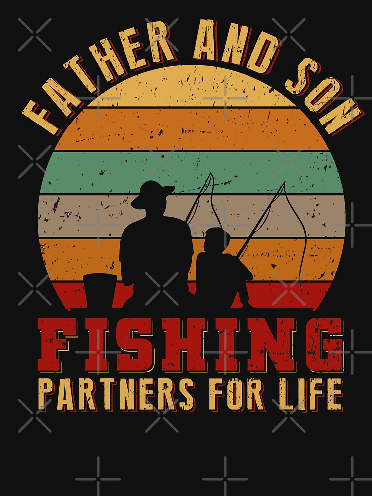 Father and Son Fishing Partners for Life Dad Son Fishing T-Shirt