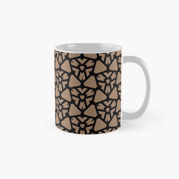 Item preview, Black and Brown Geometric Shield Shape Tile Pattern Pairs Dulux 2022 Popular Colour Spiced Honey designed and sold by ColorOfTheYears.
