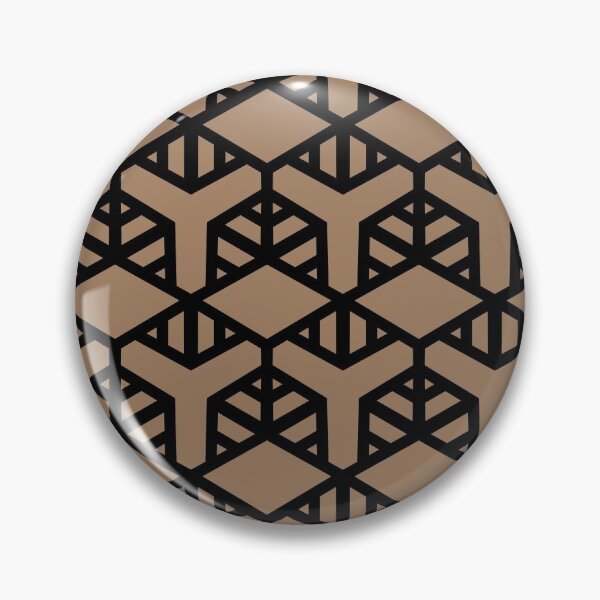 Item preview, Black and Brown Modern Geometric Shape Tile Pattern 2 Pairs Dulux 2022 Popular Colour Spiced Honey designed and sold by ColorOfTheYears.