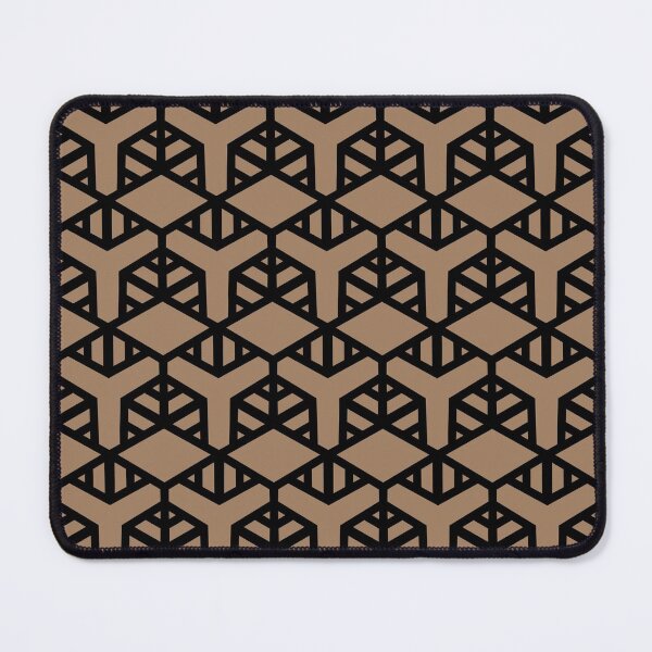 Item preview, Black and Brown Modern Geometric Shape Tile Pattern 2 Pairs Dulux 2022 Popular Colour Spiced Honey designed and sold by ColorOfTheYears.