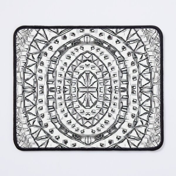 Item preview, Black And White Aztec Oval Pattern designed and sold by Designs By YL.