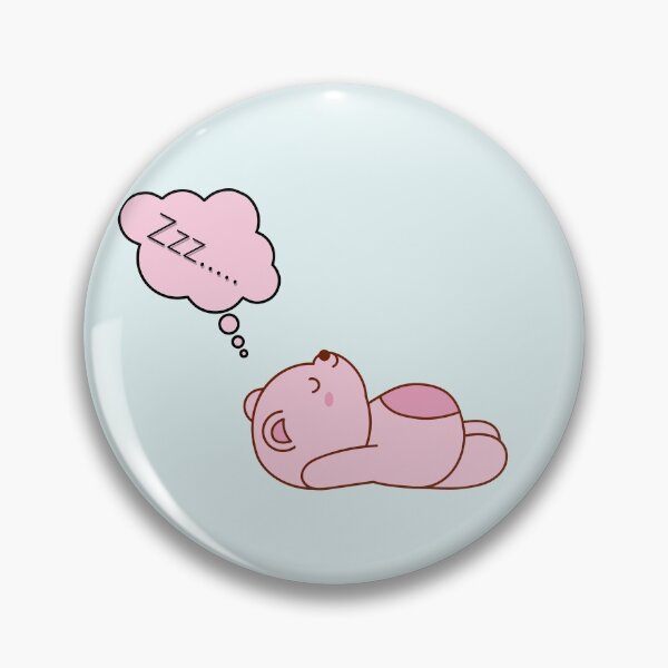Artikelvorschau, Schläfriger Kawaii-Bärenaufkleber entworfen und verkauft von PinkAtHeart.