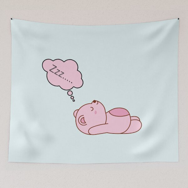 Item preview, Sleepy kawaii bear sticker designed and sold by PinkAtHeart.