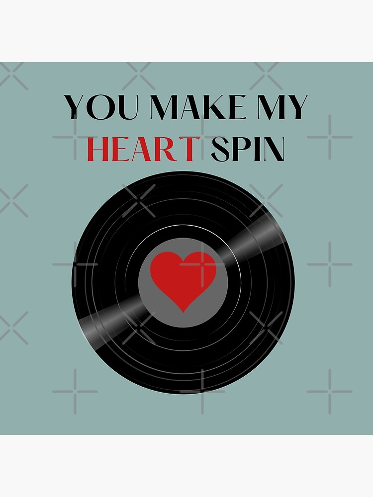 You make my heart spin  Vinyl Record Tote Bag by Funky Taste