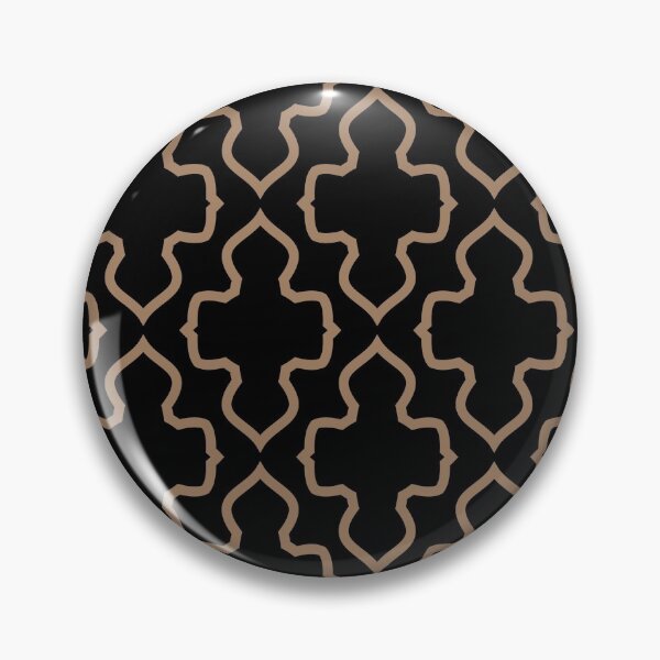 Item preview, Black and Brown Ornamental Shape Pattern Pairs Dulux 2022 Popular Colour Spiced Honey designed and sold by ColorOfTheYears.
