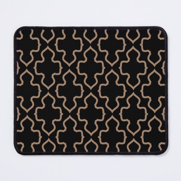 Item preview, Black and Brown Ornamental Shape Pattern Pairs Dulux 2022 Popular Colour Spiced Honey designed and sold by ColorOfTheYears.