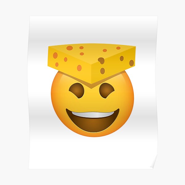 "Emoji CheeseHead Käsehut" Poster von TheFlying6 Redbubble