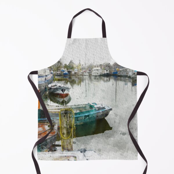 Artikelvorschau, Amsterdam Boote Aquarell entworfen und verkauft von TwoSmallPtatoes.