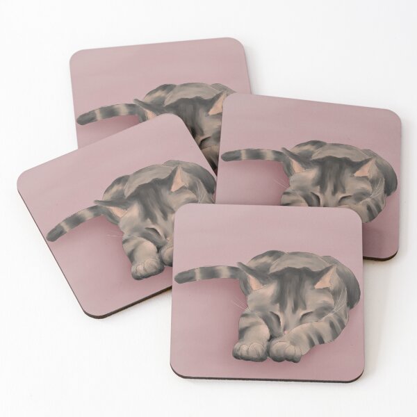 Item preview, Sleeping tabby cat portrait designed and sold by LauraO31.