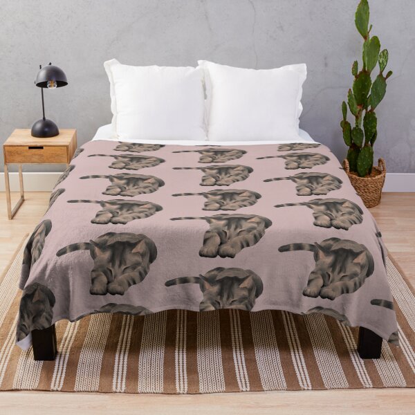 Item preview, Sleeping tabby cat portrait designed and sold by LauraO31.
