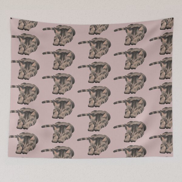 Item preview, Sleeping tabby cat portrait designed and sold by LauraO31.