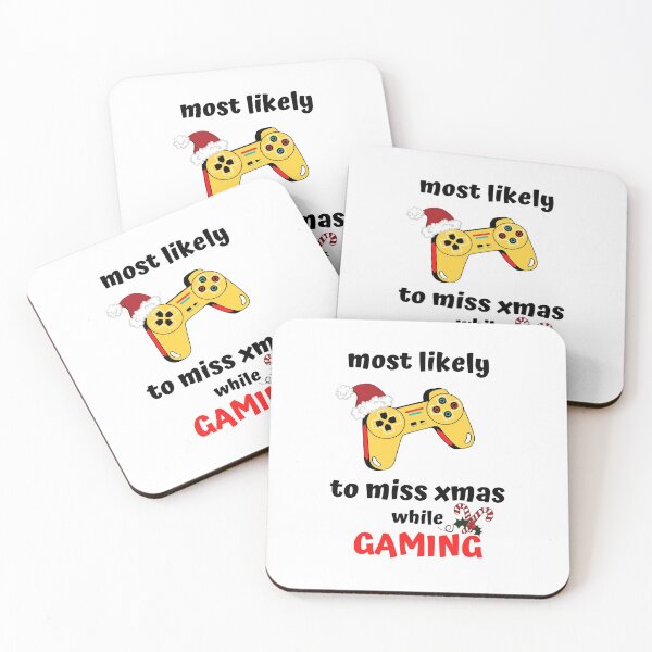 Item preview, most likely to miss christmas while gaming designed and sold by AnnaAndVibes.