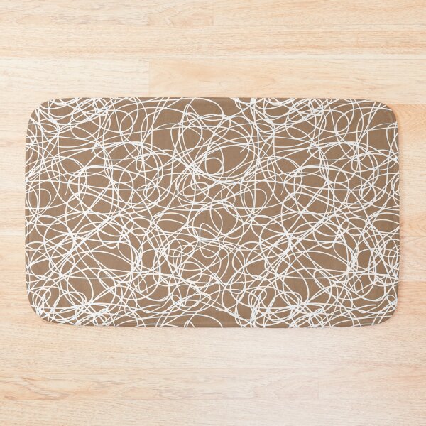 Item preview, Brown and White Thick Scribble Mosaic Pattern Pairs Dulux 2022 Popular Colour Spiced Honey designed and sold by ColorOfTheYears.
