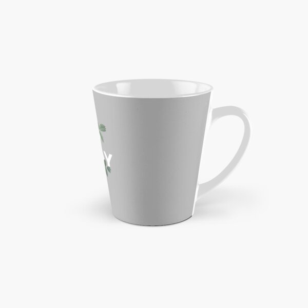 Minimal Vintage Floral Quote Print Tall Mug