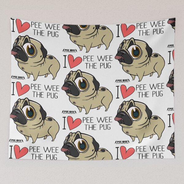 Item preview, I HEART PEE WEE THE PUG designed and sold by darklordpug.