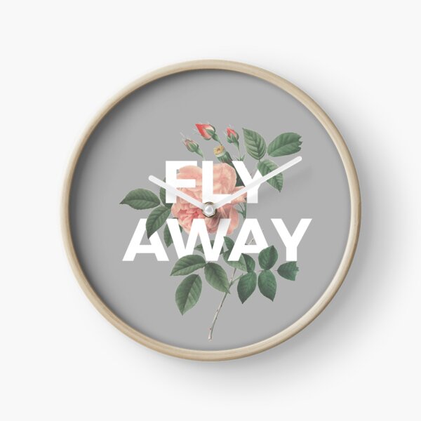 Minimal Vintage Floral Quote Print Clock