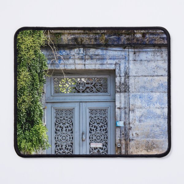 blue door and balcony Mouse Pad