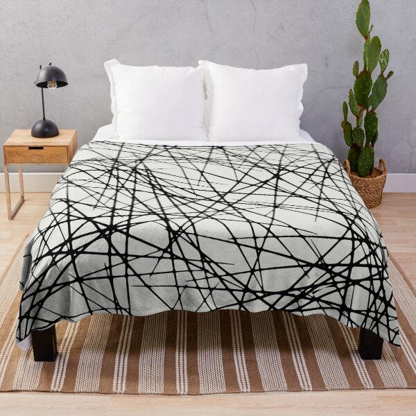 Item preview, Black and Off White Modern Criss Cross Line Pattern Pairs Dulux 2022 Popular Colour Cloudy Dreams designed and sold by ColorOfTheYears.