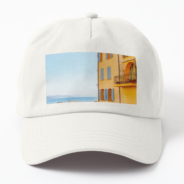 houses on the shore in Saint Tropez Dad Hat