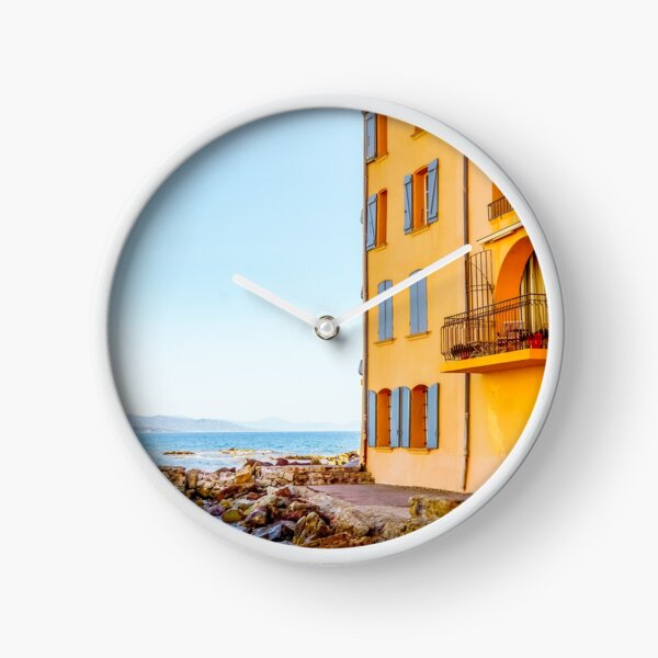 houses on the shore in Saint Tropez Clock