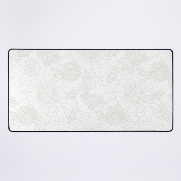 Artikelvorschau, Off White and White Hand Drawn Floral Pattern Pairs Dulux 2022 Popular Colour Cloudy Dreams entworfen und verkauft von ColorOfTheYears.