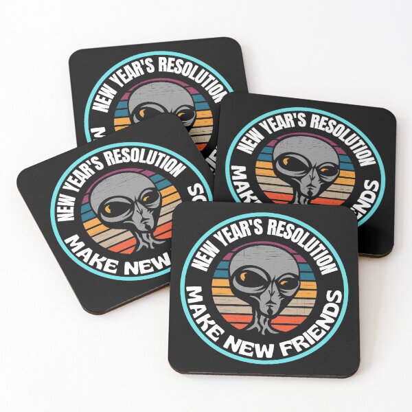 Item preview, New Year's Resolution Make New Friends 2022 Alien designed and sold by RGRamsey.
