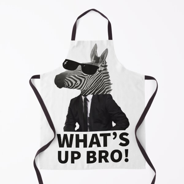 Item preview, ZEBRA - ANIMALS - FUNNY ANIMALS - COLLAGE - WHAT'S UP BRO designed and sold by Tropical Blood.