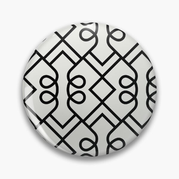 Artikelvorschau, Black and Off White Minimal Diamond Loop Pattern Pairs Dulux 2022 Popular Colour Cloudy Dreams entworfen und verkauft von ColorOfTheYears.