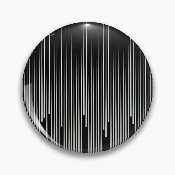 Artikelvorschau, Black and Off White Frequency Vertical Stripe Pattern Pairs Dulux 2022 Popular Colour Cloudy Dreams entworfen und verkauft von ColorOfTheYears.