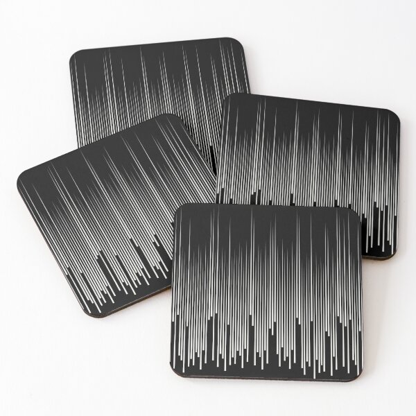 Item preview, Black and Off White Frequency Vertical Stripe Pattern Pairs Dulux 2022 Popular Colour Cloudy Dreams designed and sold by ColorOfTheYears.