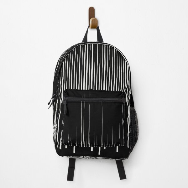 Item preview, Black and Off White Frequency Vertical Stripe Pattern Pairs Dulux 2022 Popular Colour Cloudy Dreams designed and sold by ColorOfTheYears.