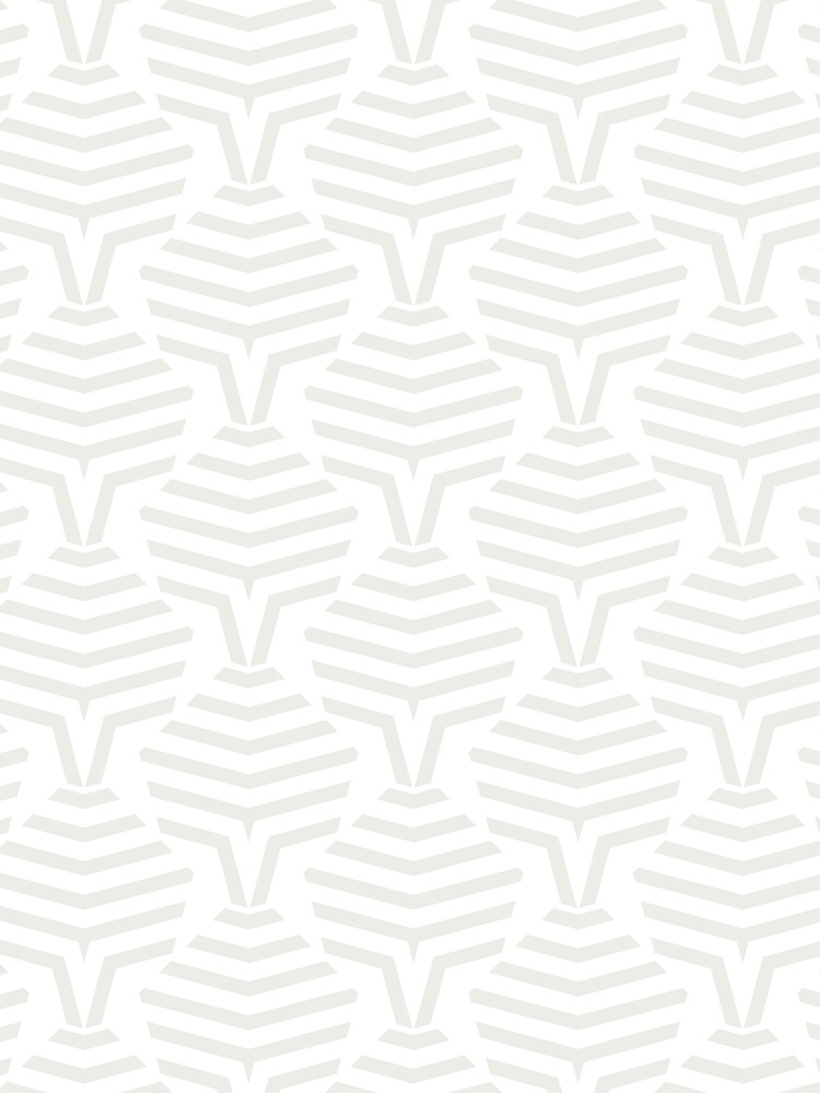 Thumbnail 3 von 3, Tuch, Off White and White Geometric Stripe Shape Pattern Pairs Dulux 2022 Popular Colour Cloudy Dreams designt und verkauft von ColorOfTheYears.