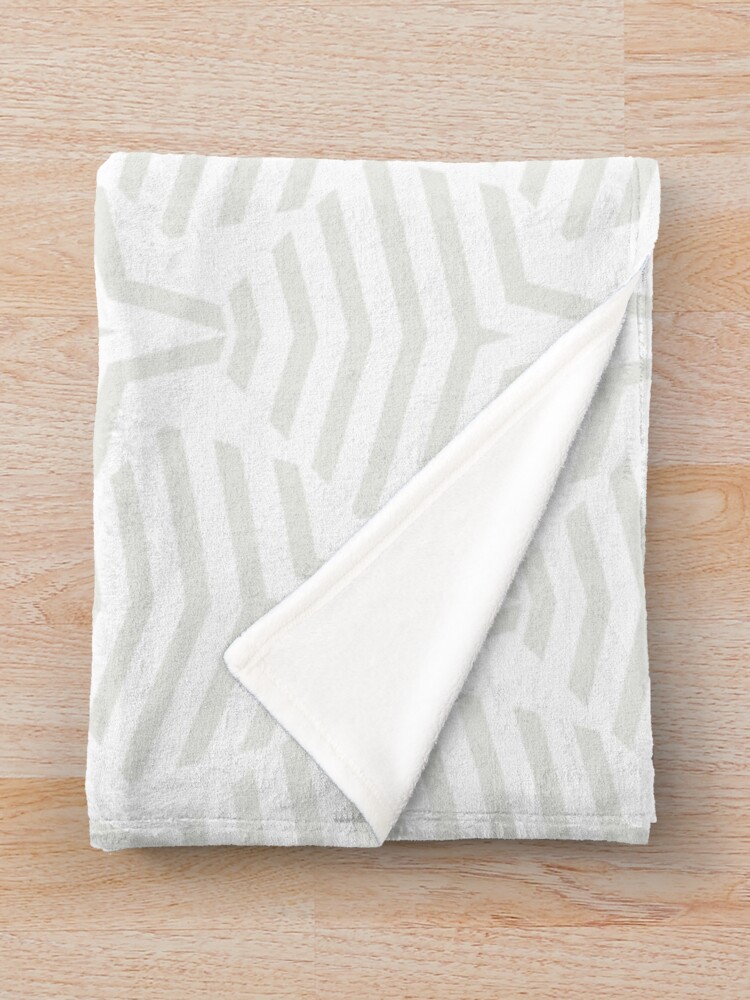 Aperçu 3 sur 6. Plaid avec l'œuvre Off White and White Geometric Stripe Shape Pattern Pairs Dulux 2022 Popular Colour Cloudy Dreams créée et vendue par ColorOfTheYears.