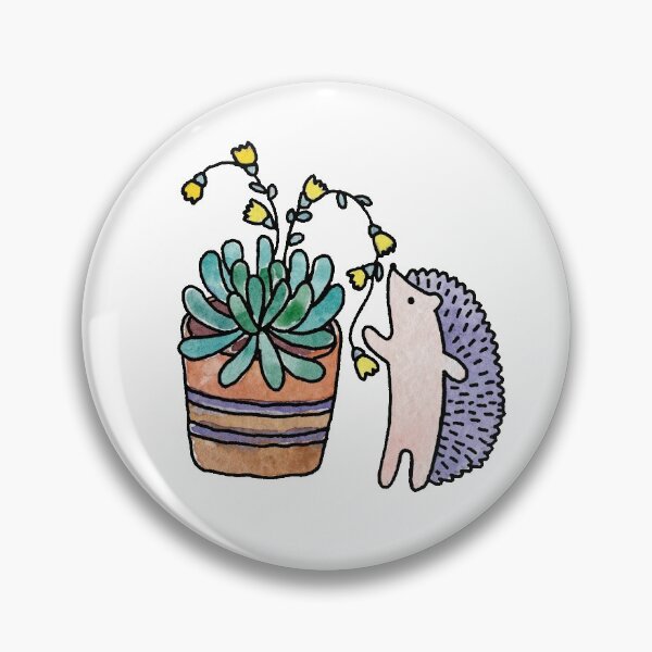 Item preview, Watercolor succulents, cute hedgehog and hand lettering  designed and sold by Darina Gulbina.