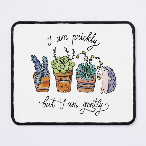 Item preview, Watercolor succulents, cute hedgehog and hand lettering  designed and sold by Darina Gulbina.