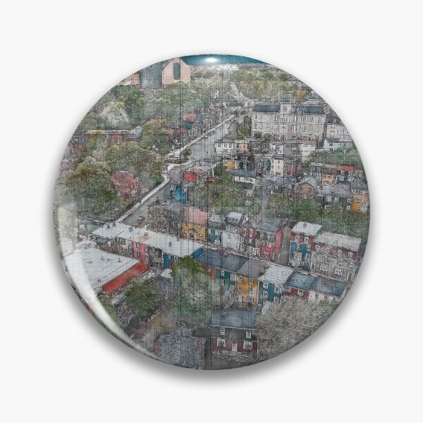 Item preview, Concept art illustration of downtown, St. John's, newfoundland, canada designed and sold by erikallen920.