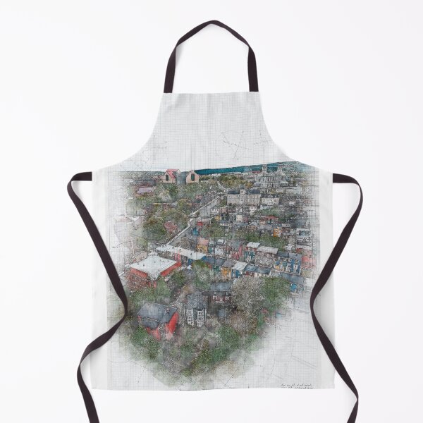 Item preview, Concept art illustration of downtown, St. John's, newfoundland, canada designed and sold by erikallen920.