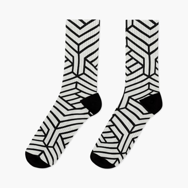 Item preview, Black and Off White Cube Geometric Shape Pattern Pairs Dulux 2022 Popular Colour Cloudy Dreams designed and sold by ColorOfTheYears.