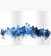 Seattle Washington Skyline Poster