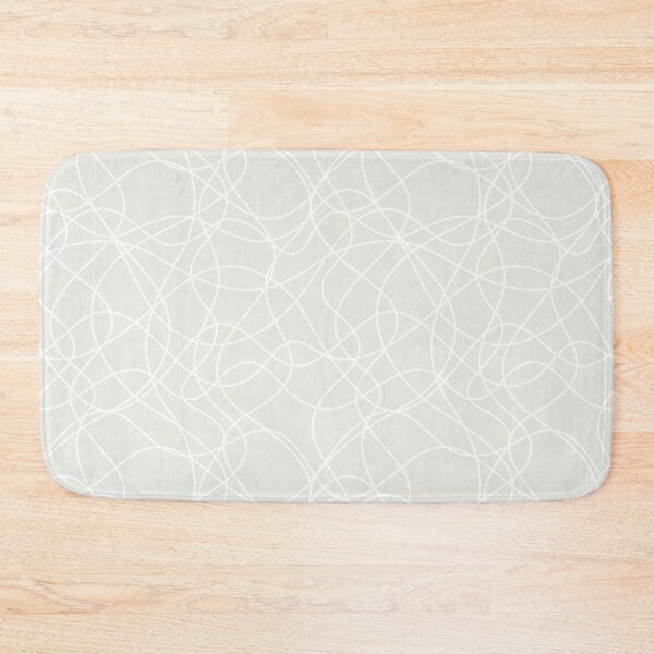 Artikelvorschau, Off White and White Scribbled Lines Mosaic Pattern Pairs Dulux 2022 Popular Colour Cloudy Dreams entworfen und verkauft von ColorOfTheYears.