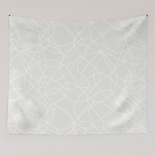 Aperçu de l'œuvre Off White and White Scribbled Lines Mosaic Pattern Pairs Dulux 2022 Popular Colour Cloudy Dreams créée et vendue par ColorOfTheYears.