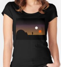 The Double Sunset... Women's Fitted Scoop T-Shirt