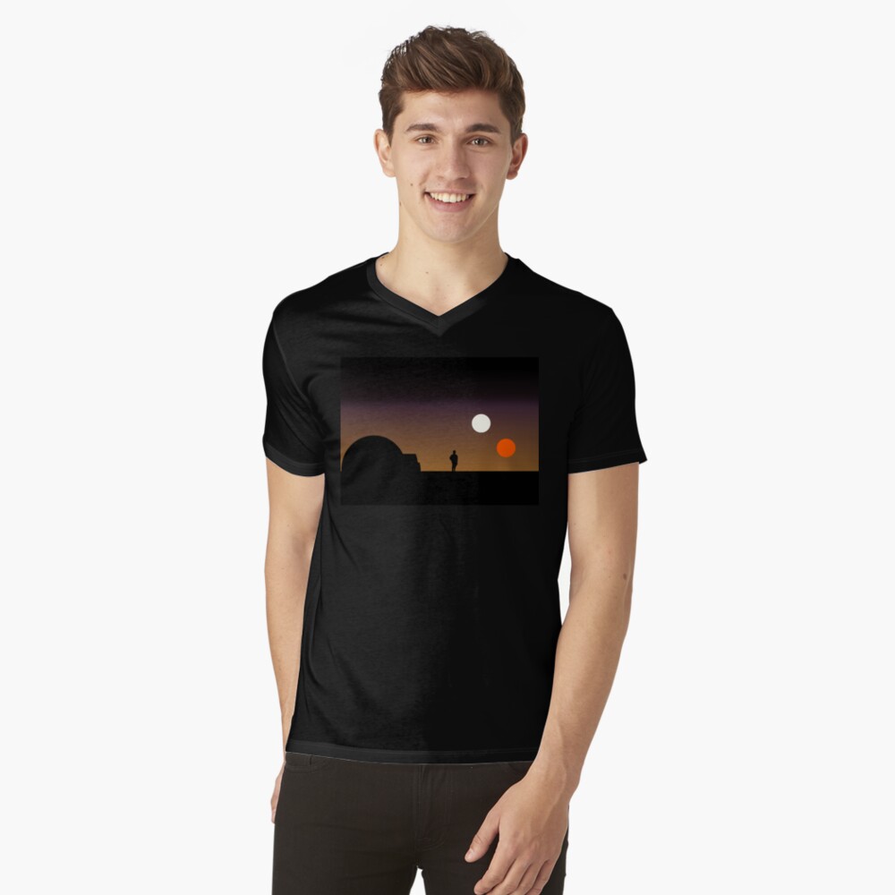 Vista previa del artículo con la obra «Camiseta de cuello en V», diseñado y vendido por rorkstarmason.