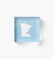Minnesota Love Acrylic Block